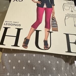 HUE Denim Capri Leggings, Size XS, NWT